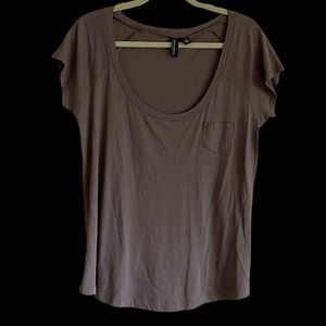 Cynthia Rowley deep u-neck T-shirt